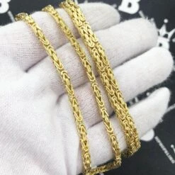 10K Yellow Gold Byzantine Chain Lightweight -Wandr Jewelry Store 10k yellow gold byzantine chain lightweight hiphopbling 409986