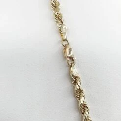 10K Yellow Gold Diamond Cut French Rope Chain Lightweight -Wandr Jewelry Store 10k yellow gold diamond cut french rope chain lightweight hiphopbling 955708