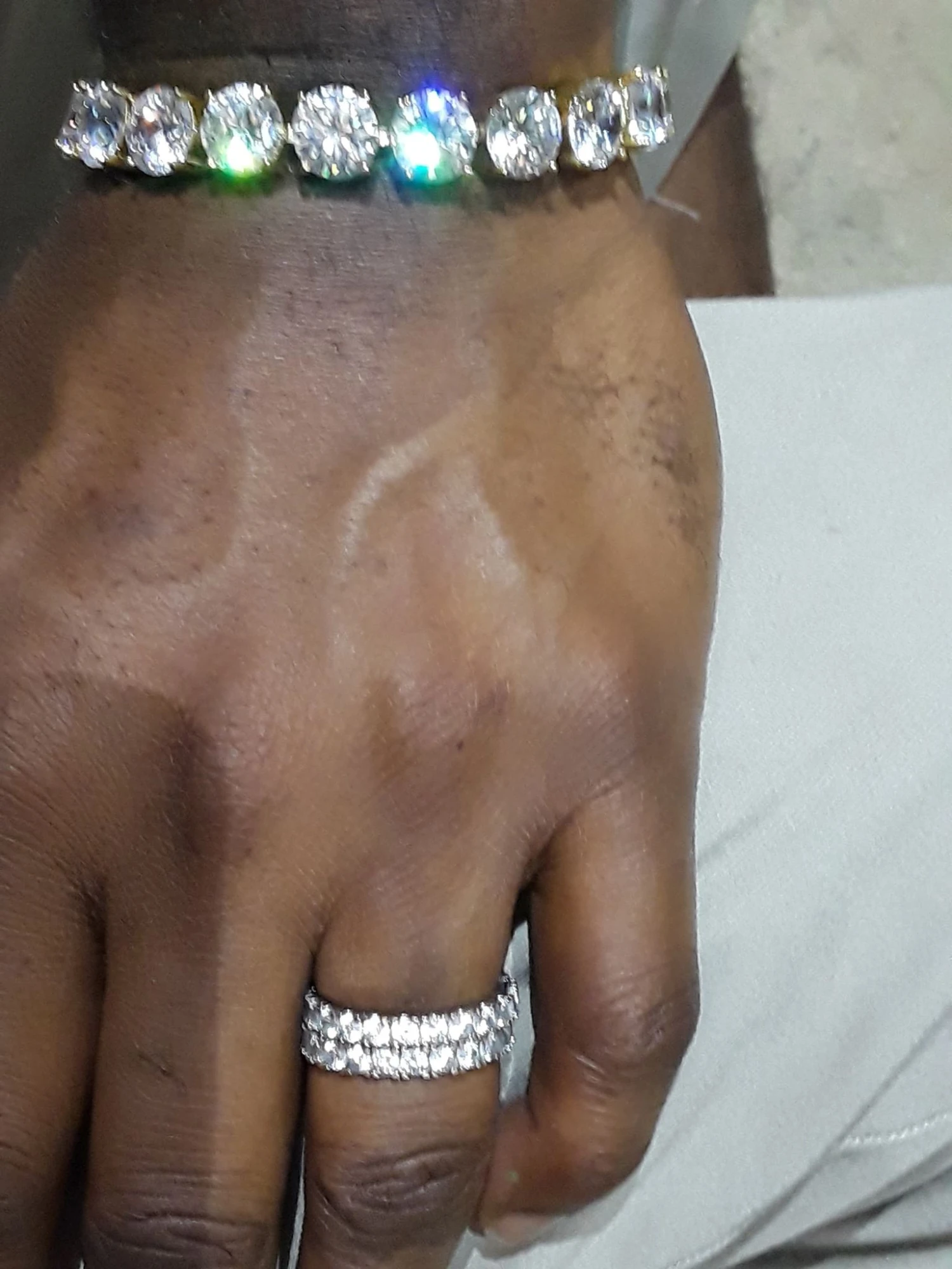 10MM CZ Gold 316L Bling Bling Tennis Bracelet 4 10MM CZ Gold 316L Bling Bling Tennis Bracelet - Image 4