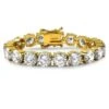 10MM CZ Gold 316L Bling Bling Tennis Bracelet