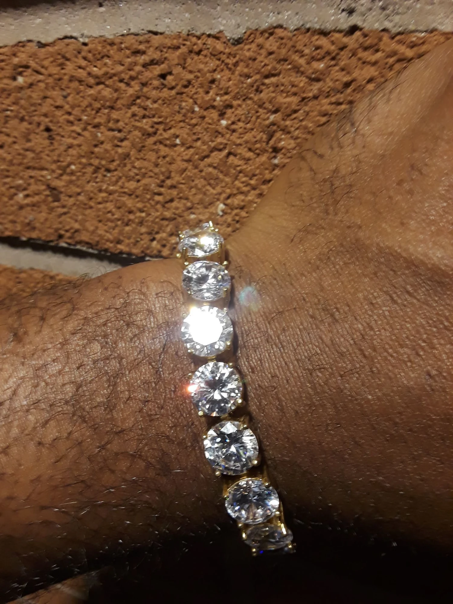 10MM CZ Gold 316L Bling Bling Tennis Bracelet 2 10MM CZ Gold 316L Bling Bling Tennis Bracelet - Image 2