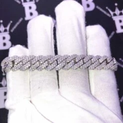 10MM Moissanite Iced Out Cuban Chain Sharp Link .925 Sterling Silver -Wandr Jewelry Store 10mm moissanite iced out cuban chain sharp link 925 sterling silver hiphopbling 735339