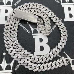 10MM Moissanite Iced Out Cuban Chain Sharp Link .925 Sterling Silver -Wandr Jewelry Store 10mm moissanite iced out cuban chain sharp link 925 sterling silver hiphopbling 739480