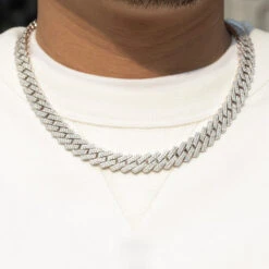 10MM Moissanite Iced Out Cuban Chain Sharp Link .925 Sterling Silver -Wandr Jewelry Store 10mm moissanite iced out cuban chain sharp link 925 sterling silver hiphopbling 878737