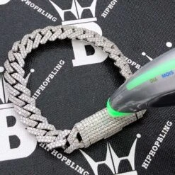 12MM VVS Moissanite Iced Cuban Chain Sharp Link .925 Sterling Silver -Wandr Jewelry Store 12mm vvs moissanite iced cuban chain sharp link 925 sterling silver hiphopbling 331578