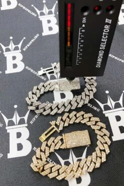 13MM Sharp Cuban Diamond Bracelet 11.05 Carats 10K Yellow / White Gold -Wandr Jewelry Store 13mm sharp cuban diamond bracelet 1105 carats 10k yellow white gold hiphopbling 523091