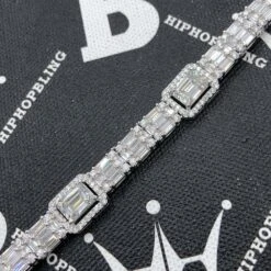 17.80 Carat Baguette Cluster Moissanite Bracelet Iced Out .925 Sterling Silver -Wandr Jewelry Store 1780 carat baguette cluster moissanite bracelet iced out 925 sterling silver hiphopbling 587865