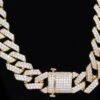 19MM Turkish Cuban Bling Bling ChainWhite / Yellow Gold