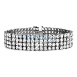 316L Stainless Steel Bling Bling 4 Row Bracelet NEVER FADE