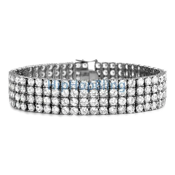 316L Stainless Steel Bling Bling 4 Row Bracelet NEVER FADE 1 316L Stainless Steel Bling Bling 4 Row Bracelet NEVER FADE