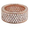 360 Rose Gold Eternity CZ Bling Bling Ring