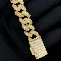 3D Baguette Cuban Link CZ Iced Out Hip Hop Bracelet -Wandr Jewelry Store 3d baguette cuban link cz iced out hip hop bracelet hiphopbling 887738