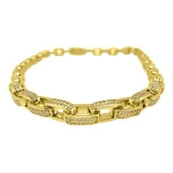 3D Box Link Gold Hip Hop CZ Bling Bling Chain -Wandr Jewelry Store 3d box link gold hip hop cz bling bling chain hiphopbling 719901