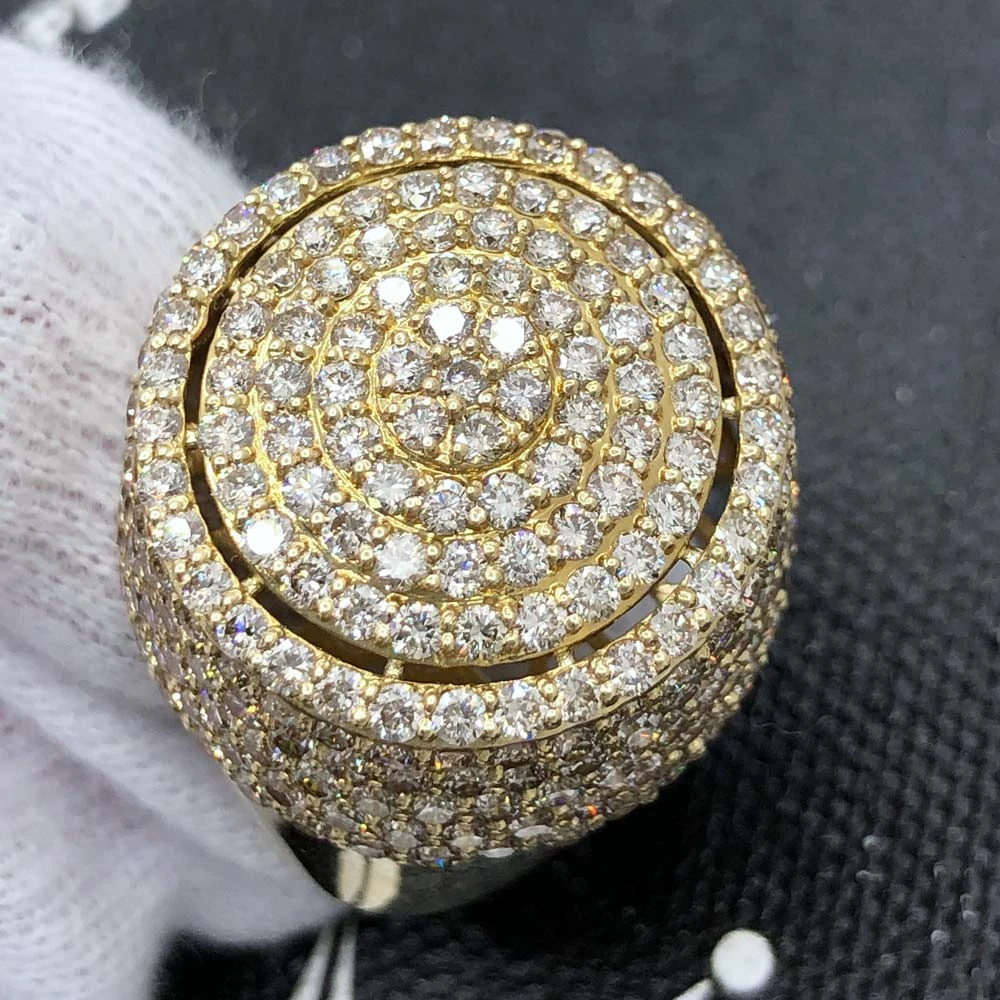 3D Circular Domed Diamond Ring 5.78cttw 10K Yellow Gold 1 3D Circular Domed Diamond Ring 5.78cttw 10K Yellow Gold