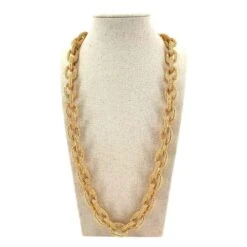 3D Rolo Chain Link Gold Bling Bling Necklace -Wandr Jewelry Store 3d rolo chain link gold bling bling necklace default title hiphopbling 466819
