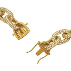 3D Rolo Chain Link Gold Bling Bling Necklace -Wandr Jewelry Store 3d rolo chain link gold bling bling necklace hiphopbling 755910