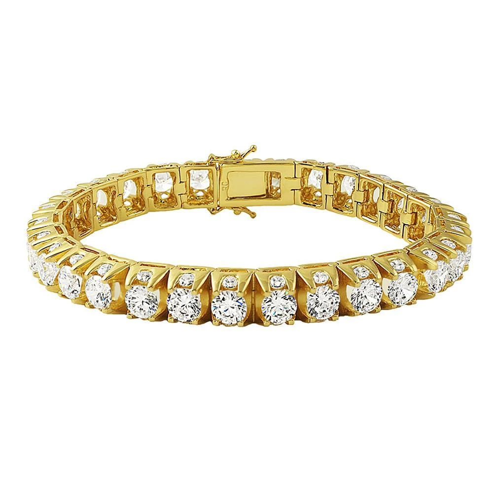 3D Thick Tennis Bracelet In Gold 1 3D Thick Tennis Bracelet In Gold