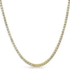 3MM 1 Row Gold CZ Tennis Chain Bling -Wandr Jewelry Store 3mm 1 row gold cz tennis chain bling hiphopbling 361370