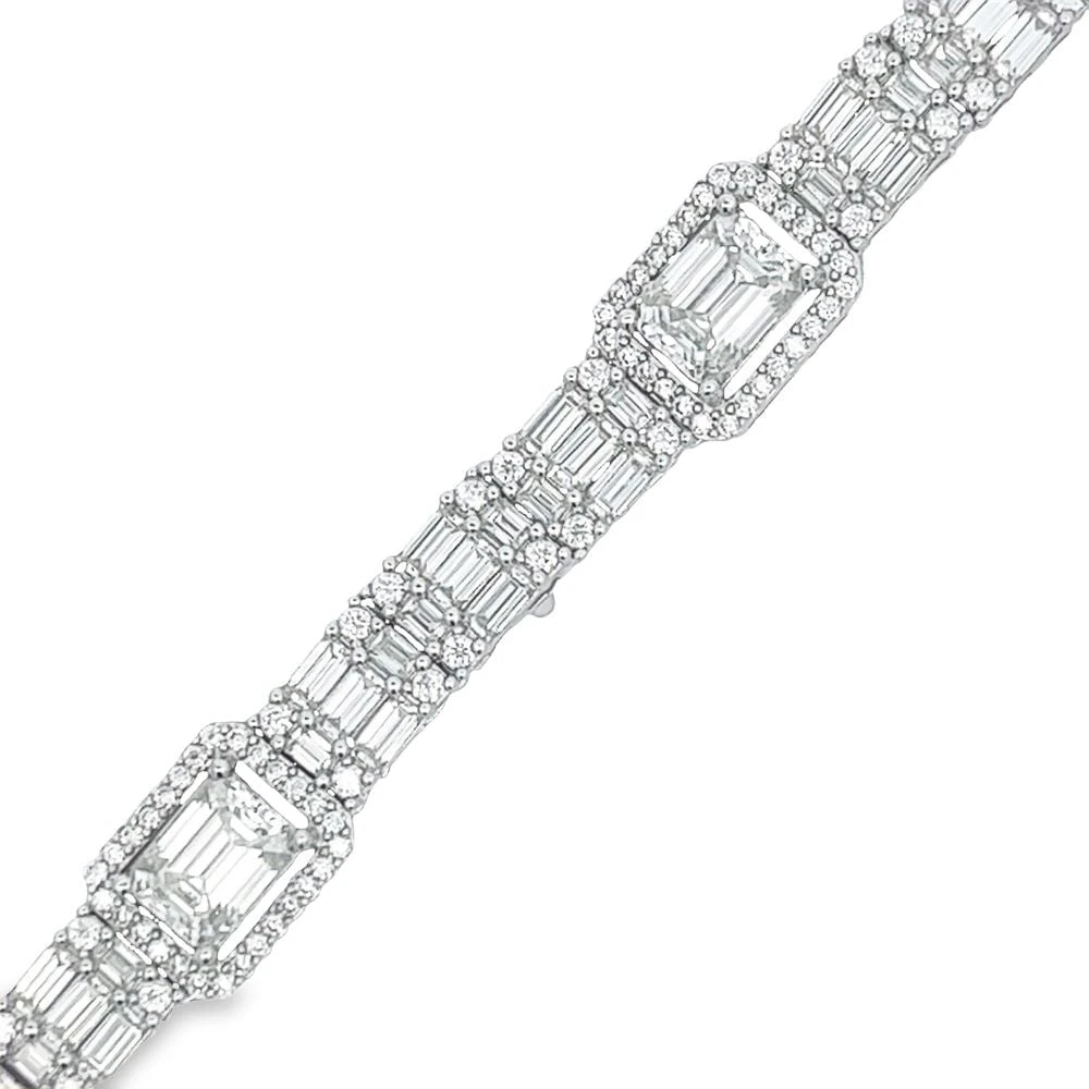 45.00 Carat Baguette Cluster Moissanite Chain Iced Out .925 Sterling Silver 2 45.00 Carat Baguette Cluster Moissanite Chain Iced Out .925 Sterling Silver - Image 2