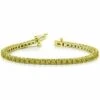 4MM CZ 1 Row Bling Bling Tennis Bracelet Lemonade