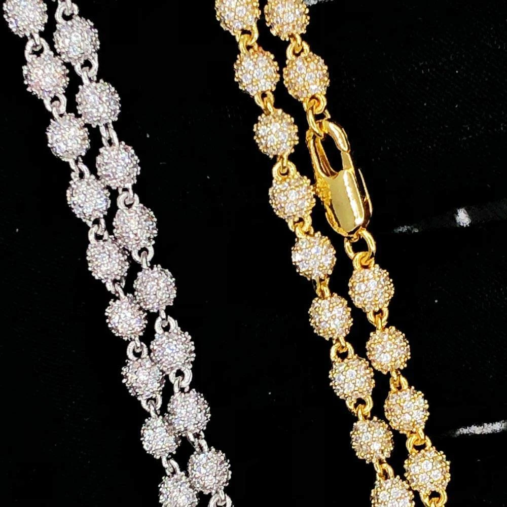 4MM Dog Tag Link CZ Hip Hop Iced Out Chain 1 4MM Dog Tag Link CZ Hip Hop Iced Out Chain