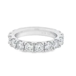 4MM Eternity Band 5.40cttw VVS Moissanite Ring .925 Sterling Silver