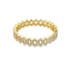 4MM Sharp Cuban Link .50cttw Diamond Ring 10K Gold -Wandr Jewelry Store 4mm sharp cuban link 50cttw diamond ring 10k gold 10k yellow gold hiphopbling 155227