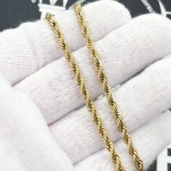 4MM Stainless Steel French Rope Chain -Wandr Jewelry Store 4mm stainless steel french rope chain hiphopbling 494965