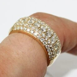 5 Row 2.20cttw Diamond 14K Yellow Gold Ring