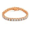 6MM CZ 1 Row Bling Bling Tennis Bracelet Rose Gold