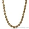 6MM Gold Plated Rope Chain Necklace