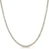.925 Silver 2MM CZ Micro Tennis Chain Gold Bling