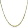 .925 Silver 3MM CZ Bling Bling Tennis Chain Gold