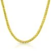 .925 Silver 4MM CZ Bling Tennis Chain Lemonade