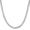 .925 Silver 4MM CZ Bling Tennis Chain Rhodium