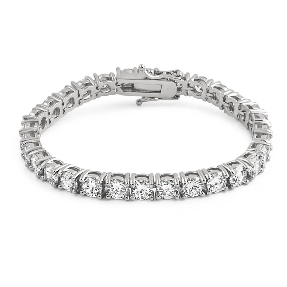 .925 Silver 6MM CZ 1 Row Bling Tennis Bracelet 1 .925 Silver 6MM CZ 1 Row Bling Tennis Bracelet