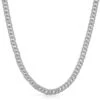 .925 Silver 6MM CZ Bling Bling Cuban Links Chain In Rhodium