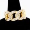 .925 Silver Baguette Cuban CZ Hip Hop Bling Ring