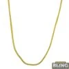 .925 Sterling Silver 1MM Franco Chain Gold