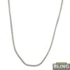 .925 Sterling Silver 1MM Franco Chain Rhodium
