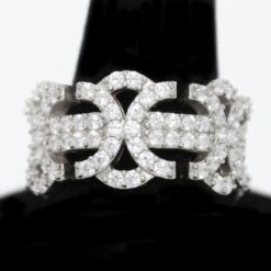 .925 Sterling Silver Byzantine CZ Hip Hop Bling Ring -Wandr Jewelry Store 925 sterling silver byzantine cz hip hop bling ring white gold 7 hiphopbling 639894