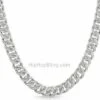 .925 Sterling Silver CZ Rhodium Bling Cuban Chain 10MM