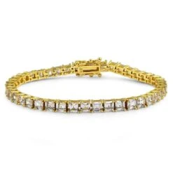 Asscher Cut CZ Tennis Bracelet Prong Set -Wandr Jewelry Store asscher cut cz tennis bracelet prong set hiphopbling 367759