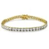 Asscher Cut CZ Tennis Bracelet Prong Set