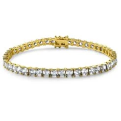 Asscher Cut CZ Tennis Bracelet Prong Set