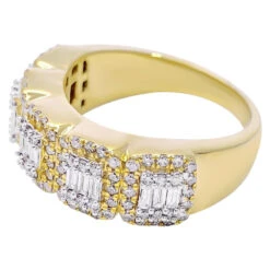 Baguette Cluster .90cttw Diamond Ring 10K Gold -Wandr Jewelry Store baguette cluster 90cttw diamond ring 10k gold hiphopbling 202371