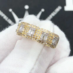 Baguette Cluster .90cttw Diamond Ring 10K Gold -Wandr Jewelry Store baguette cluster 90cttw diamond ring 10k gold hiphopbling 459266