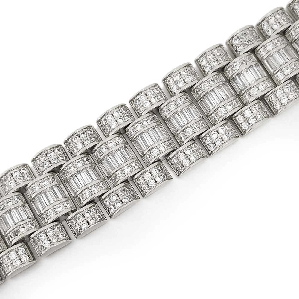 Baguette Custom President Bling Bling Bracelet 6 Baguette Custom President Bling Bling Bracelet - Image 6