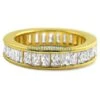 Baguette Eternity CZ Bling Bling Ring Gold