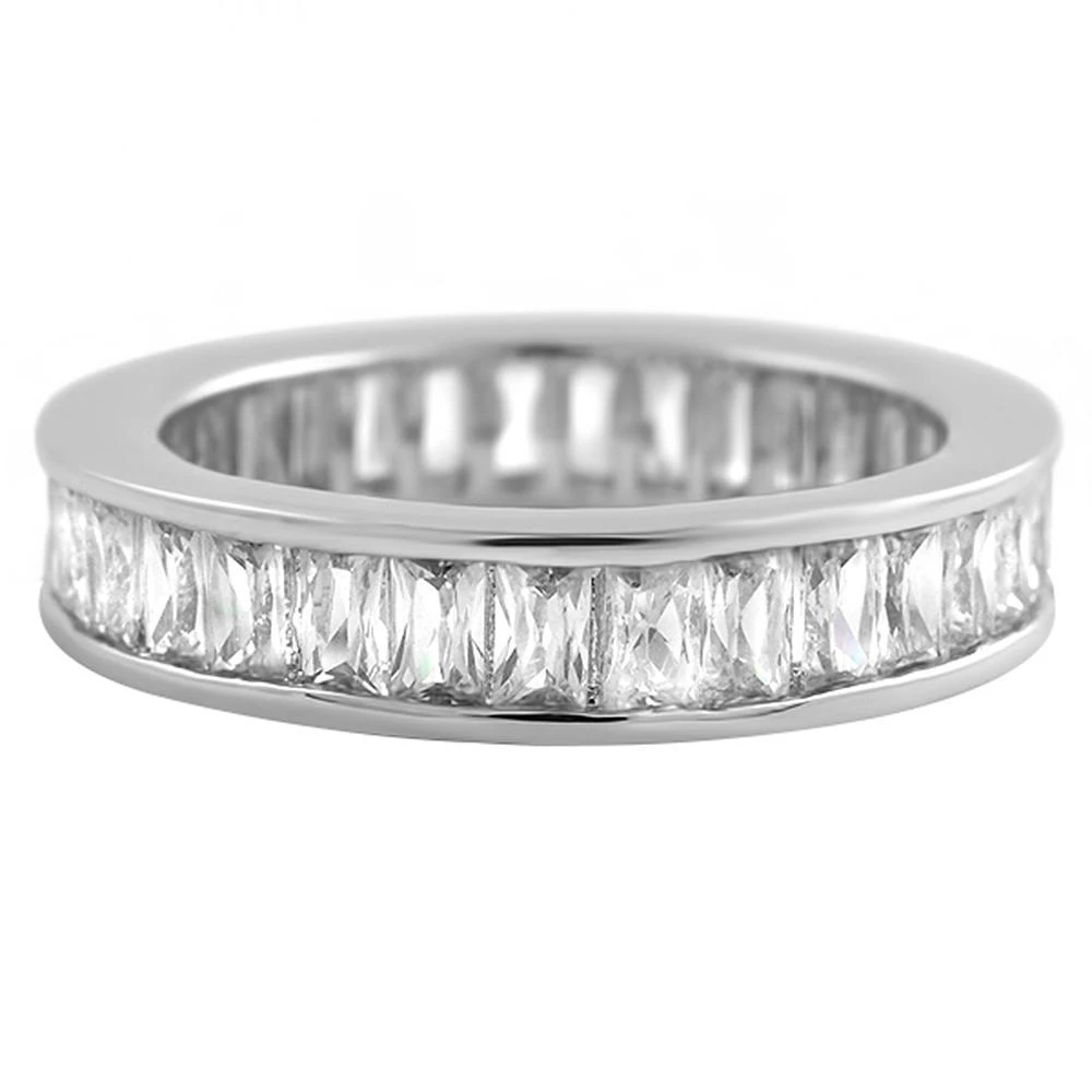 Baguette Eternity CZ Channel Set Bling Bling Ring 1 Baguette Eternity CZ Channel Set Bling Bling Ring